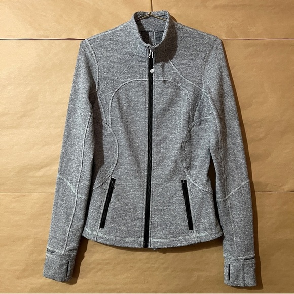lululemon athletica Jackets & Blazers - Lululemon | Forme Jacket II Zip Up Define Textured Heathered Herringbone Size 6